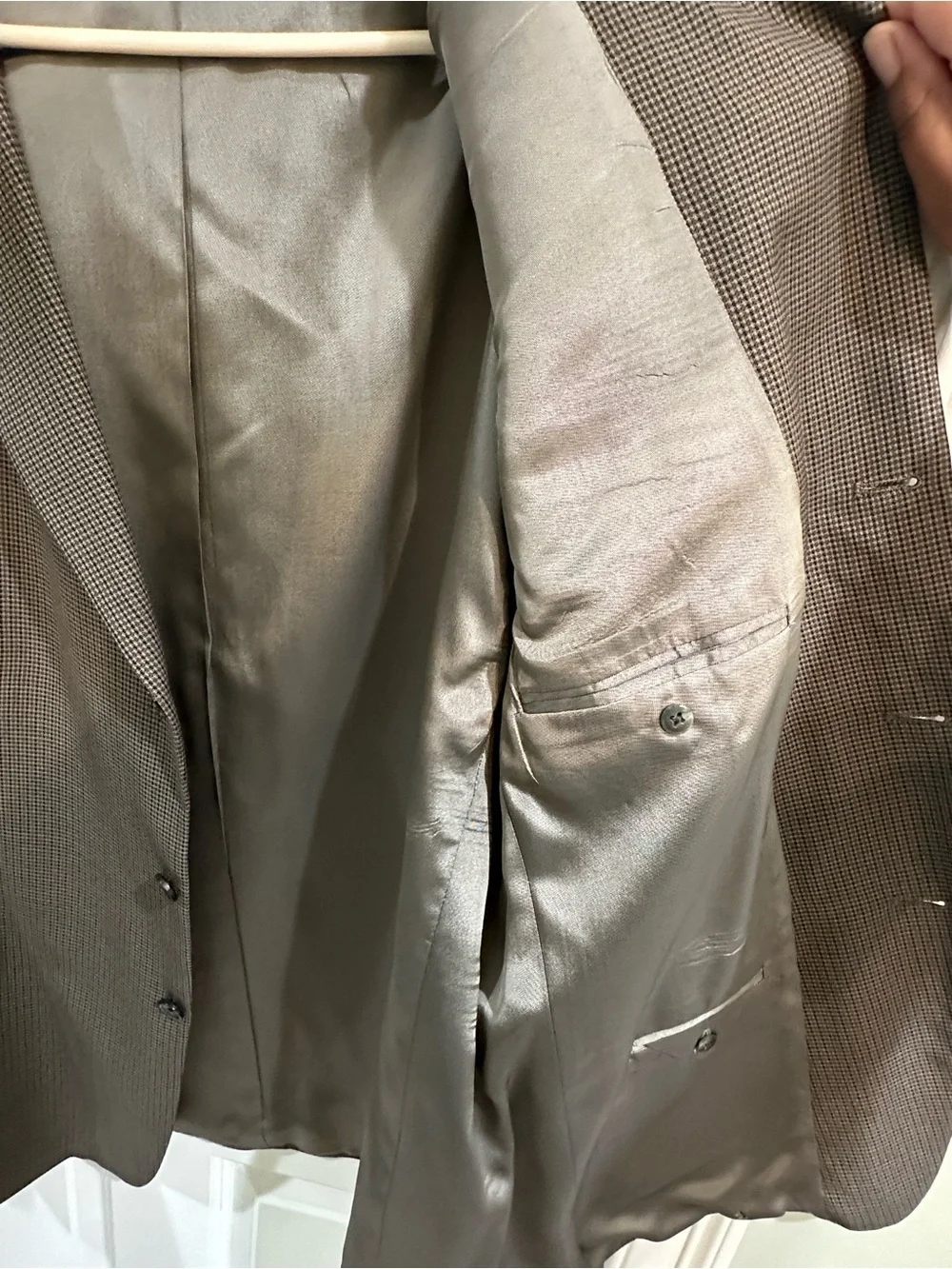 Oscar de la Renta Brown Checked Sport Coat